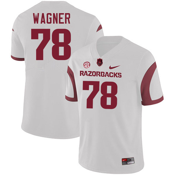 Dalton Wagner Arkansas Jersey,Arkansas Razorbacks #78 Dalton Wagner Jersey Youth College-Retro White